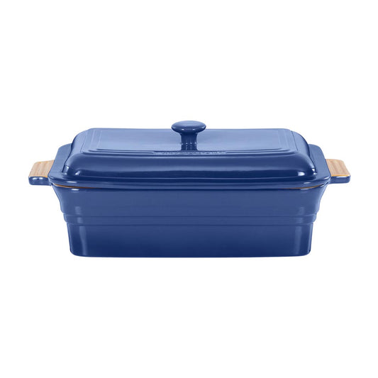 Chasseur Rectangular Baker With Lid 4L Blue - Robins Kitchen
