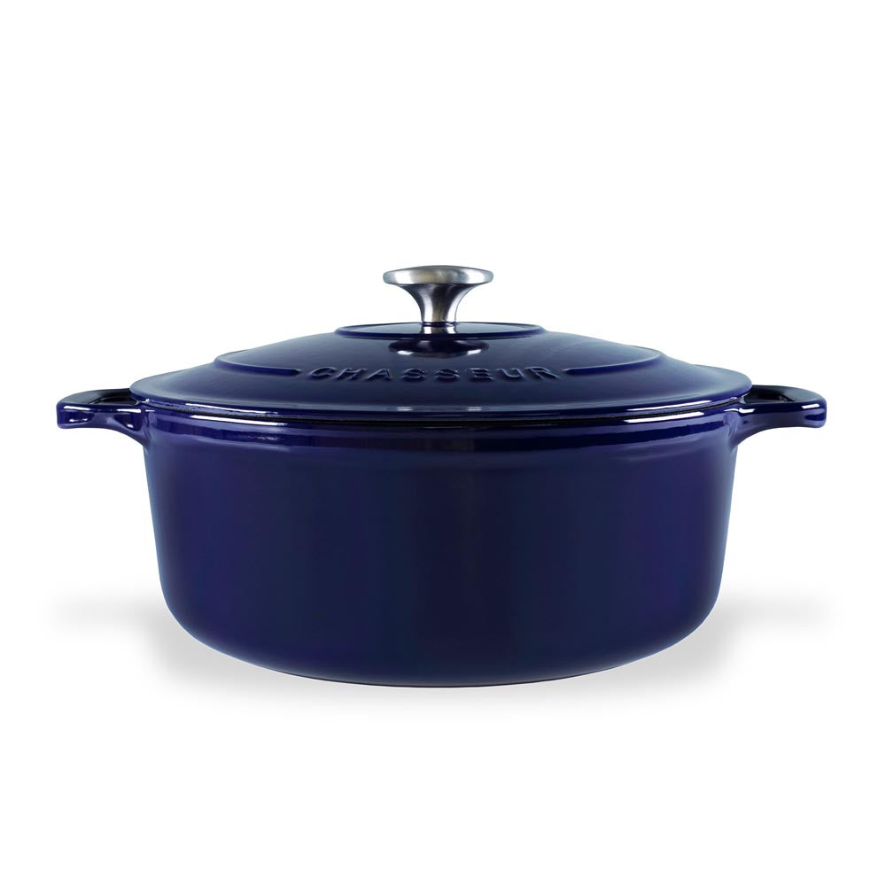 Chasseur Round French Dutch Oven 22cm 3.2L Blue - Robins Kitchen