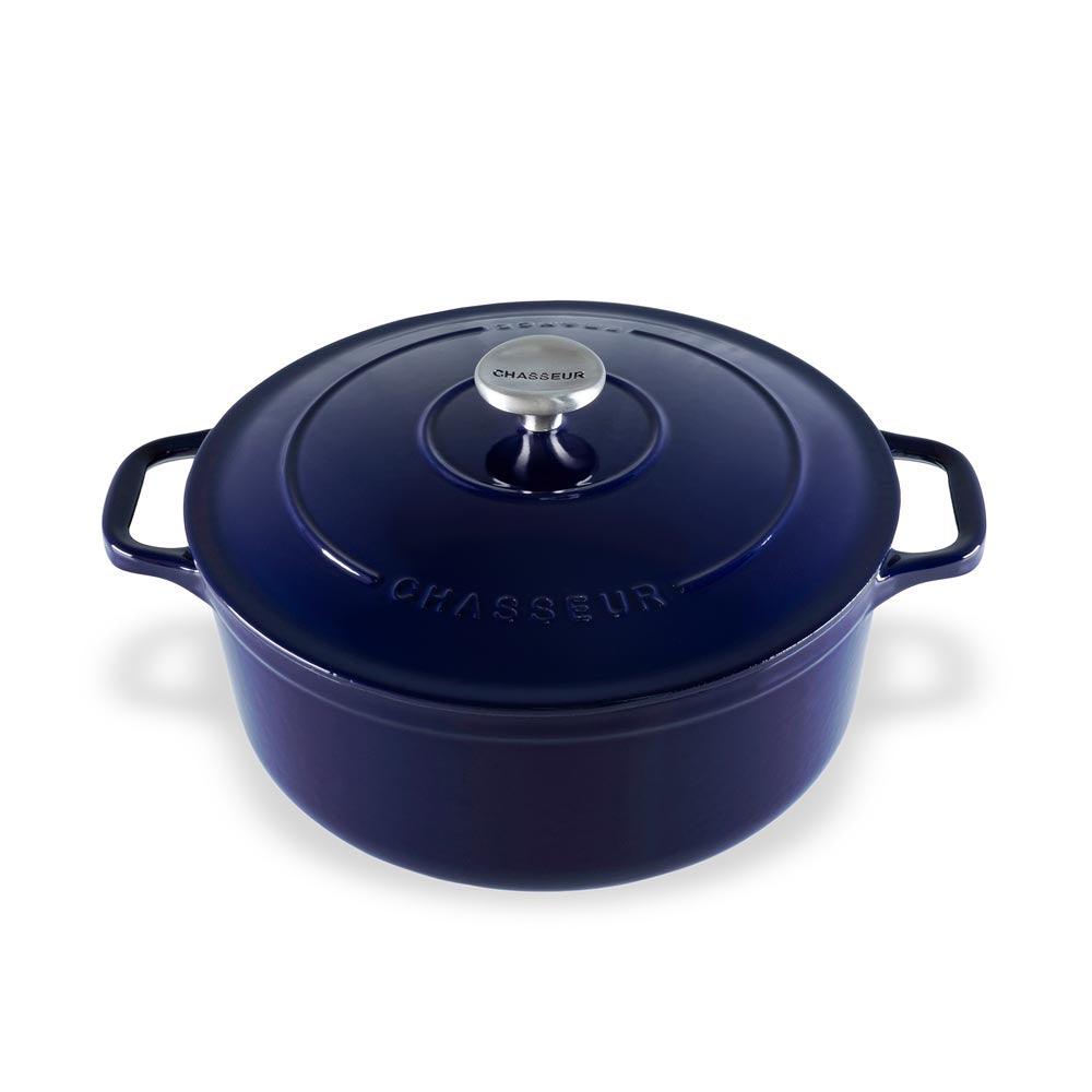 Chasseur Round French Dutch Oven 22cm 3.2L Blue - Robins Kitchen