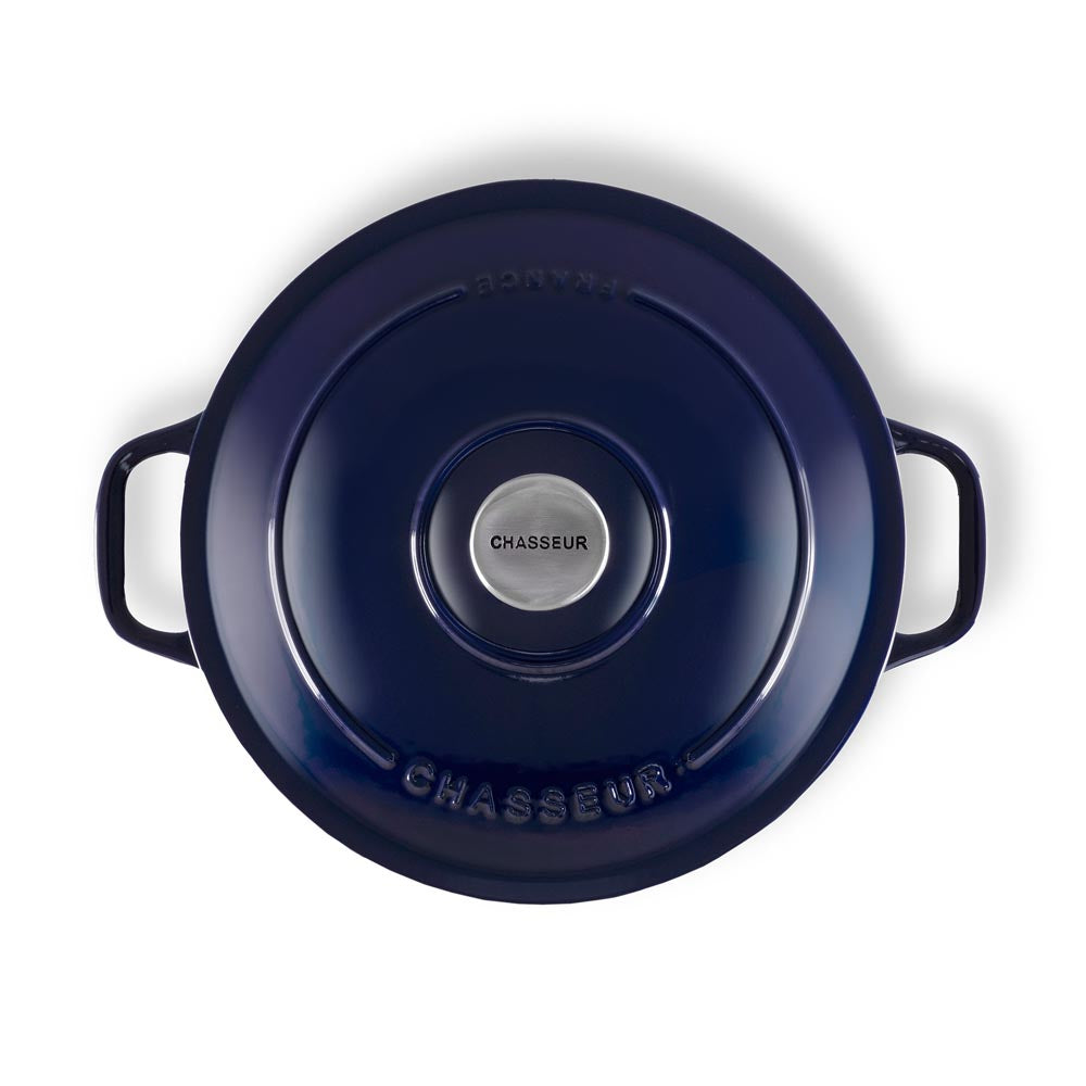 Chasseur Round French Dutch Oven 22cm 3.2L Blue - Robins Kitchen