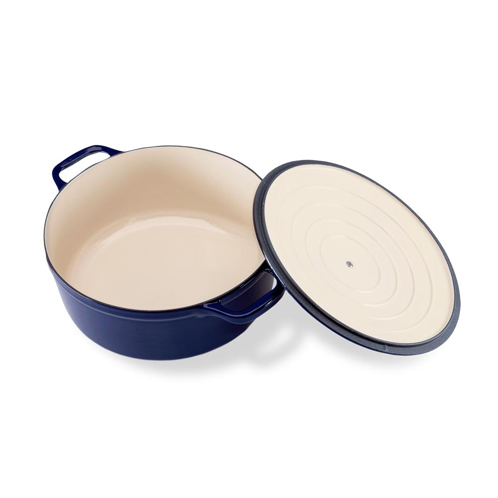 Chasseur Round French Dutch Oven 22cm 3.2L Blue - Robins Kitchen