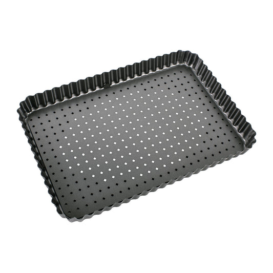 Bakemaster Perfect Crust Loose Base Rectangular Quiche Pan 31x21cm