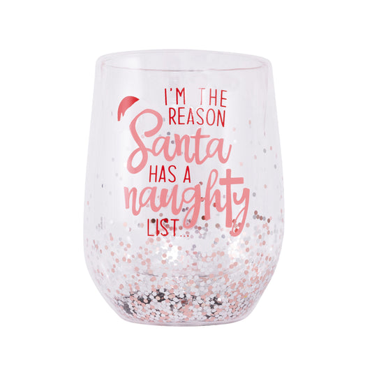 Splosh Christmas Naughty Stemless Glass