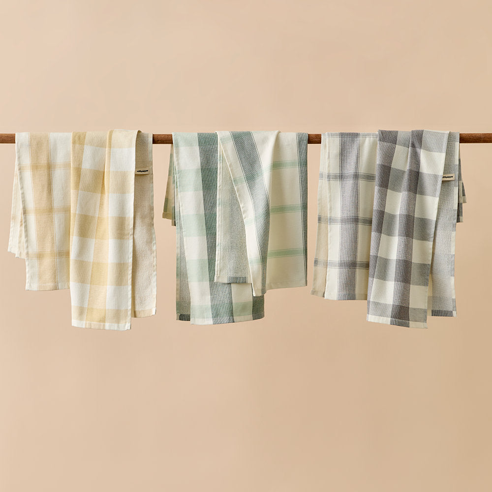 Salt & Pepper Check Tea Towel Set of 2