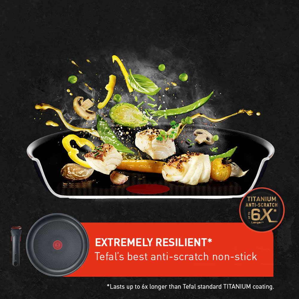 Tefal Unlimited Induction Non-Stick Triple Pack 24 & 28cm Frypan & 28cm Wok