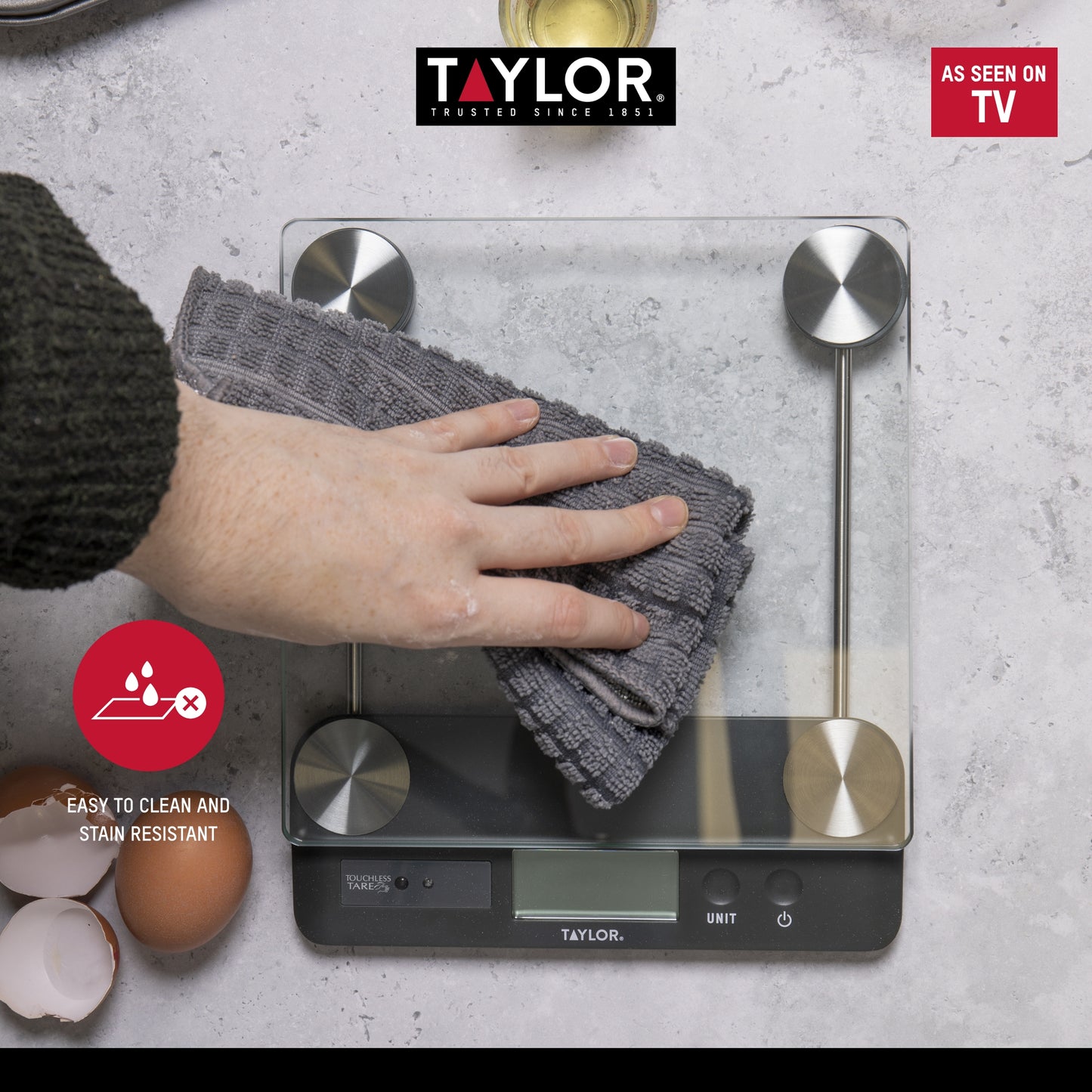 Taylor Touchless Tare Digital Dual Kitchen Scale 14.4kg