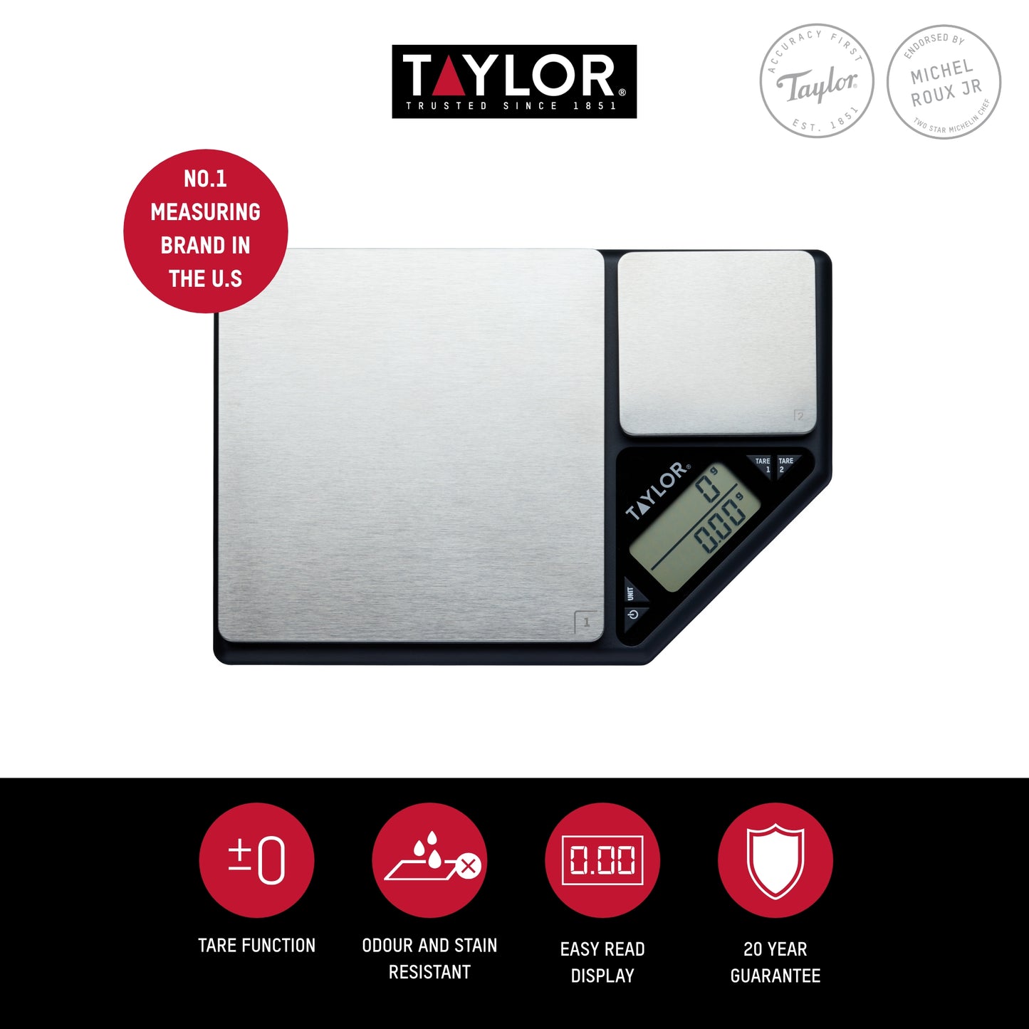 Taylor Pro Dual Platform Digital Dual Kitchen Scale