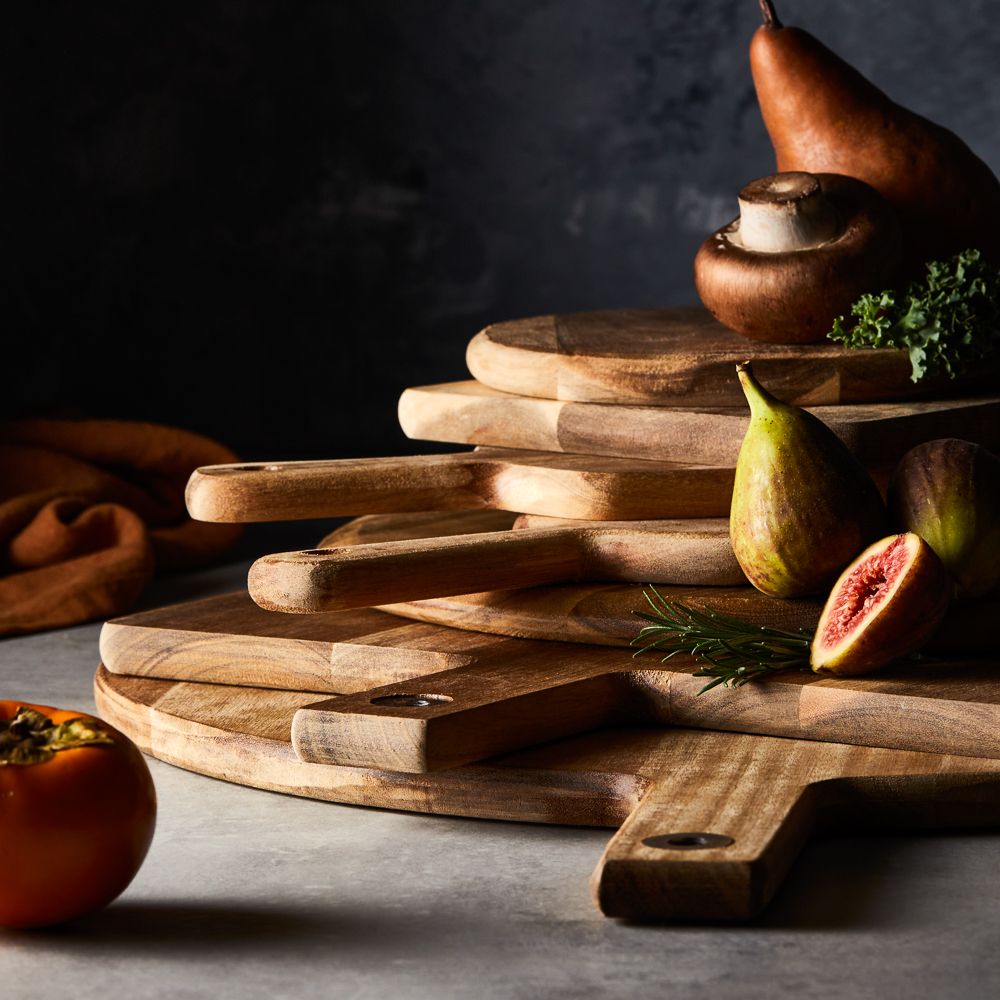 Alex Liddy Acacia Wood Mini Serving Board for Charcuterie Platters & Cheese at Robins Kitchen