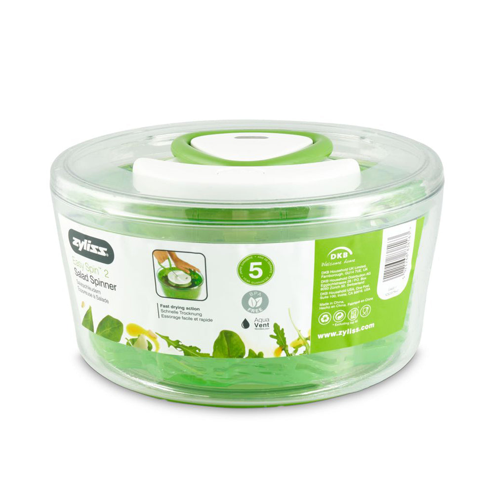 Zyliss Easy Spin 2 Small Salad Spinner Green