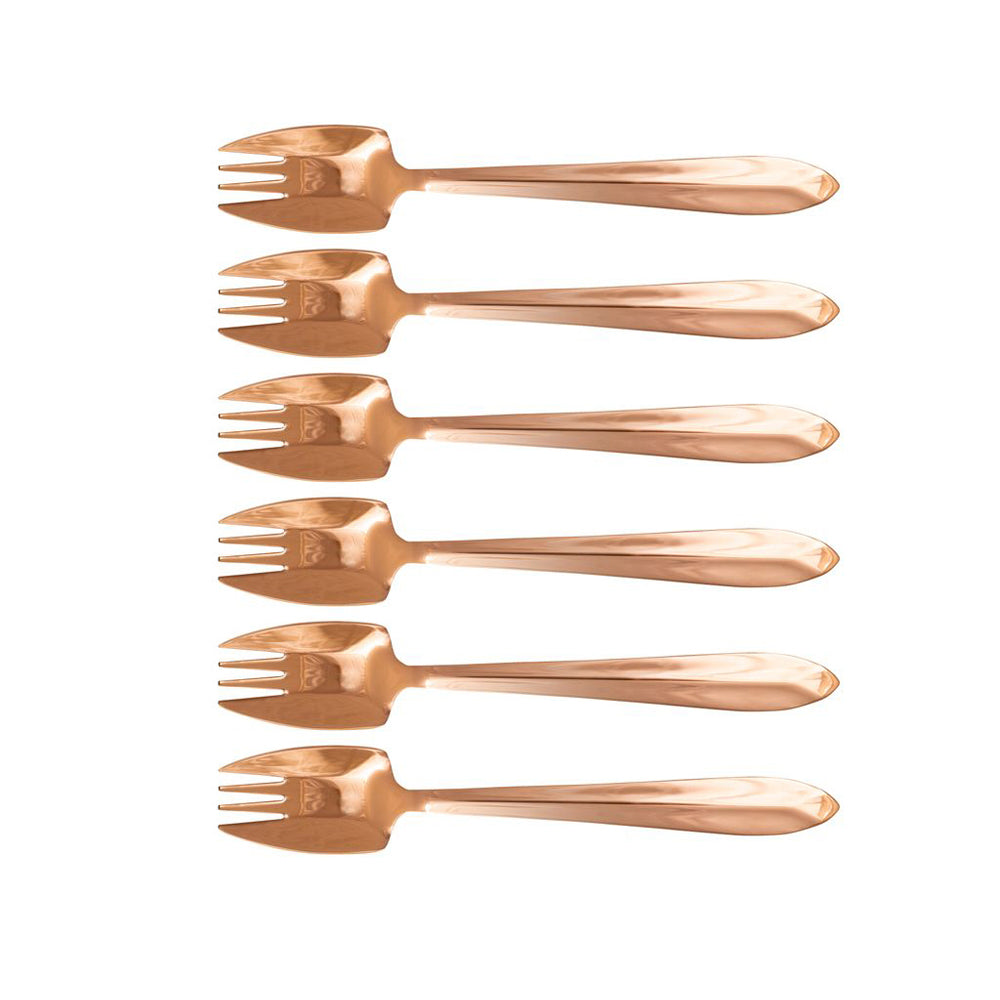 Splayd Black Label Rose Gold Cutlery in a Plate with Cakes & Pastries at Robins Kitchen