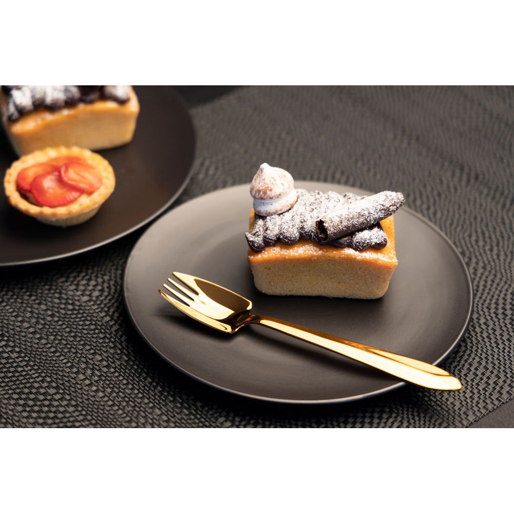 Splayd Black Label Rose Gold Cutlery in a Plate with Cakes & Pastries at Robins Kitchen