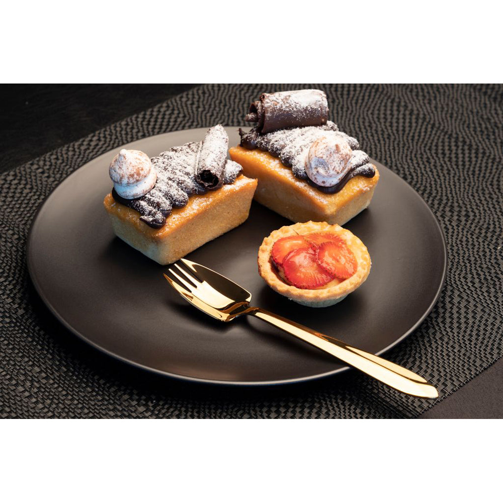 Splayd Black Label Rose Gold Cutlery in a Plate with Cakes & Pastries at Robins Kitchen