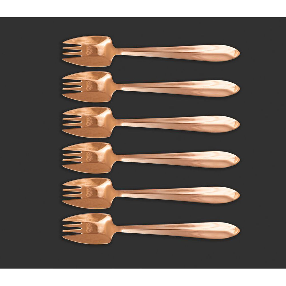 Splayd Black Label Rose Gold Cutlery in a Plate with Cakes & Pastries at Robins Kitchen