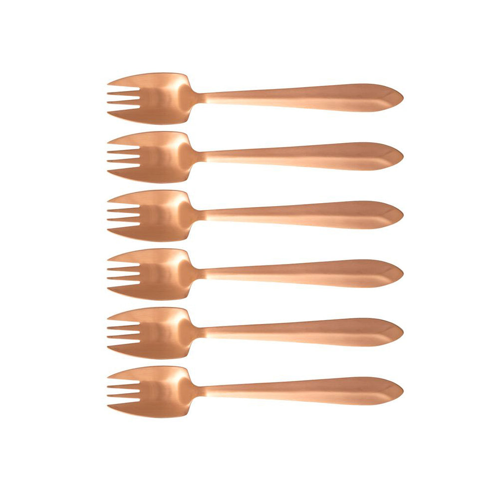 Splayd Black Label Rose Gold Cutlery in a Plate with Cakes & Pastries at Robins Kitchen