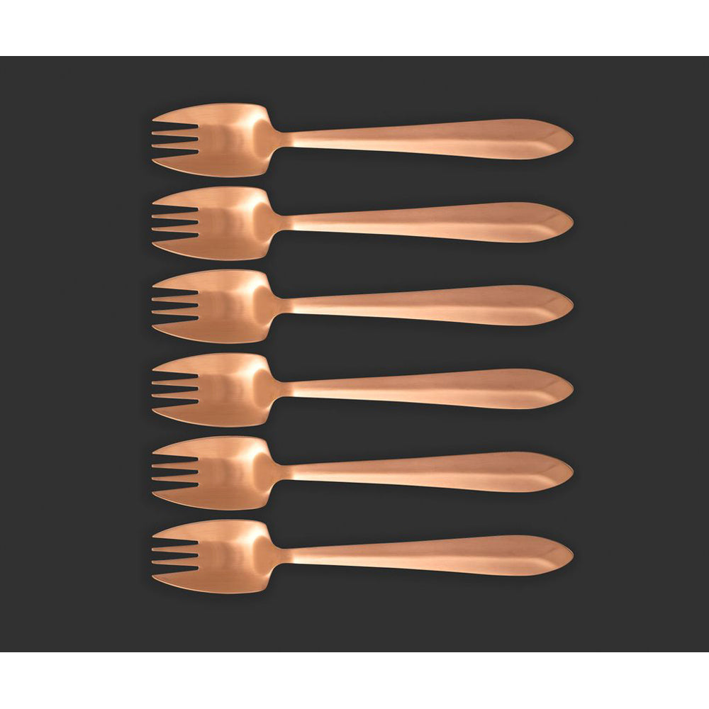 Splayd Black Label Rose Gold Cutlery in a Plate with Cakes & Pastries at Robins Kitchen