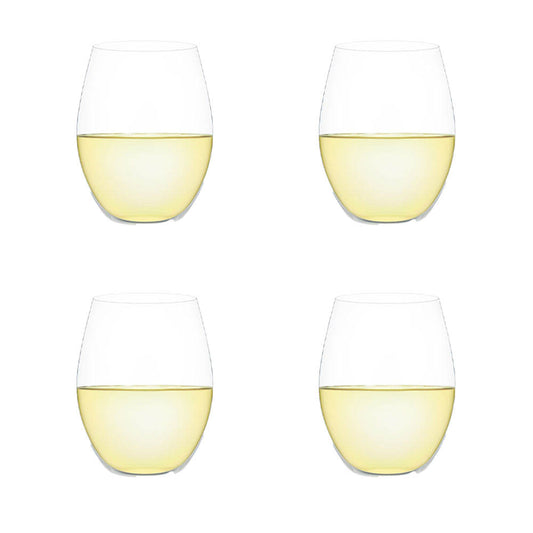 Plumm Outdoors Set of 4 Stemless White Wine Glasses