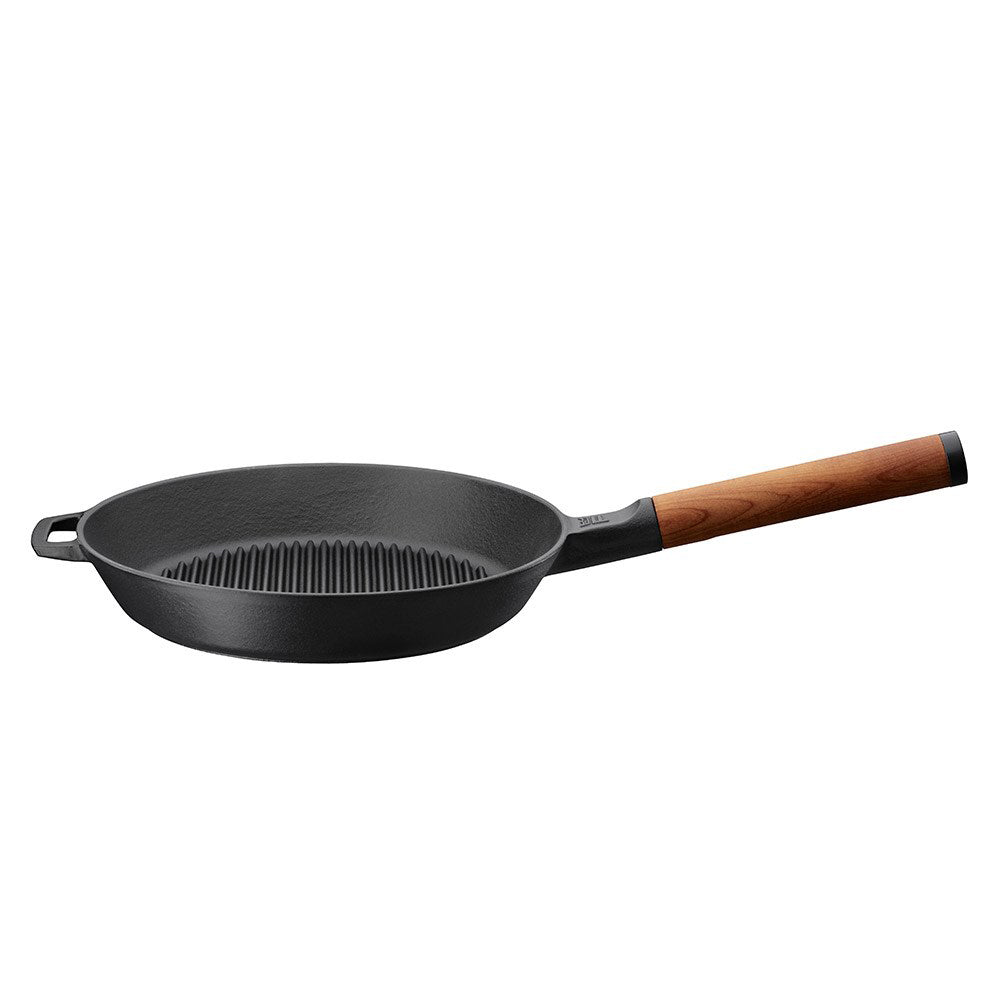 Fiskars Norden Cast Iron NonStick Grill Pan 26cm High Quality Cookware Front at Robins Kitchen