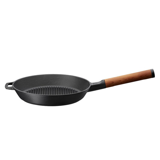 Fiskars Norden Cast Iron NonStick Grill Pan 26cm High Quality Cookware Front at Robins Kitchen