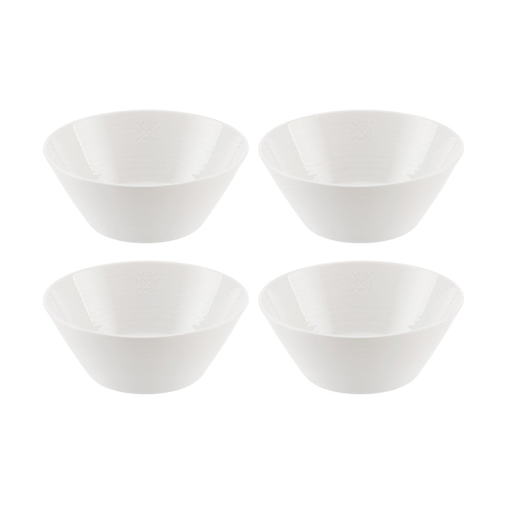 Royal Doulton 1815 Pure Set of 4 Cereal Bowls 16cm White