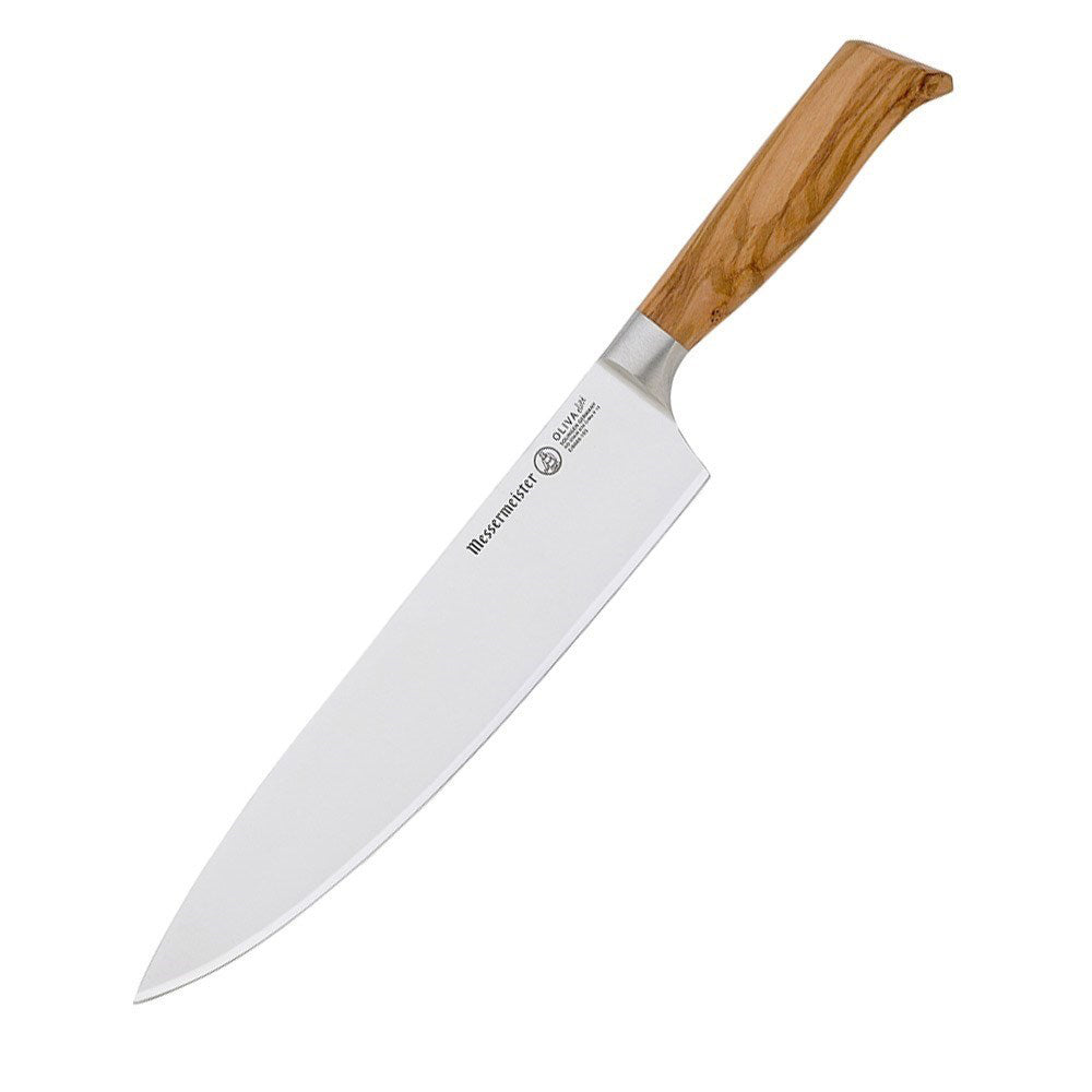 Messermeister Oliva Elite Stealth Chef Knife with Olive Wood Handle