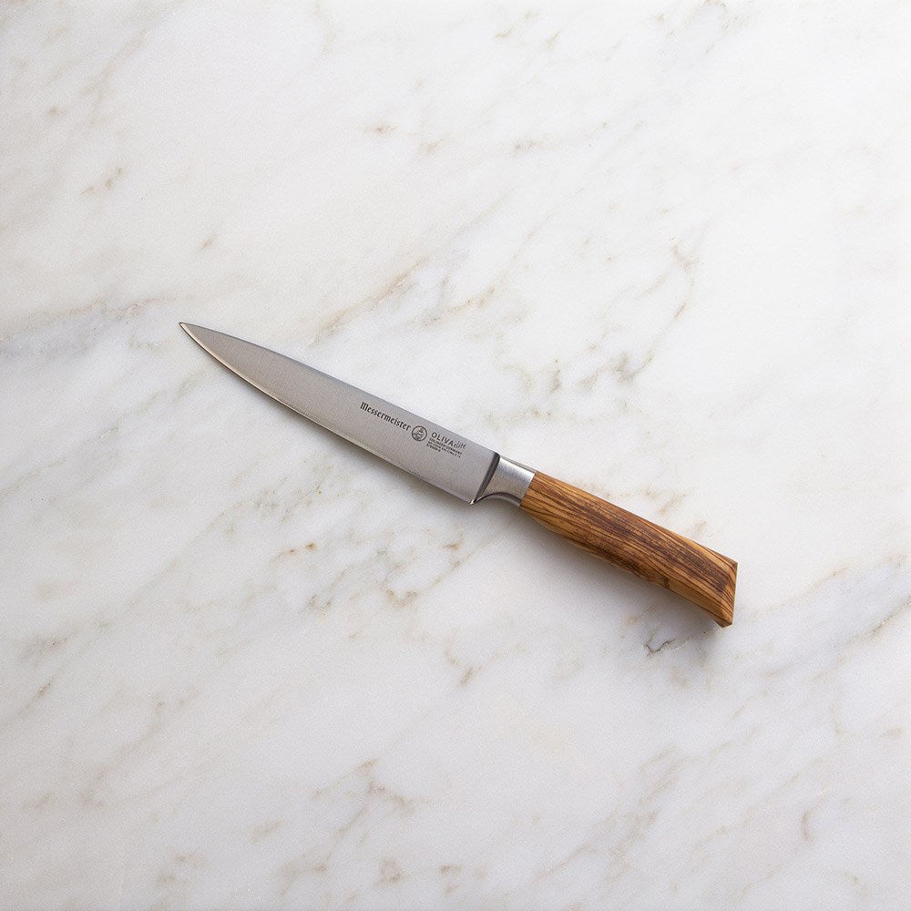 Messermeister Oliva Elite Utility Knife with Olive Wood Handle 15cm