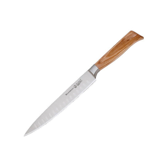 Messermeister Oliva Elite Kullenschliff Carving Knife with Wooden Handle 20cm