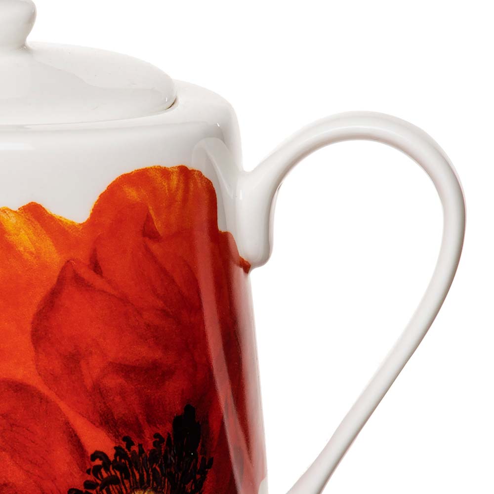 Ashdene Red Poppies 900ml Infuser Teapot Robins Kitchen