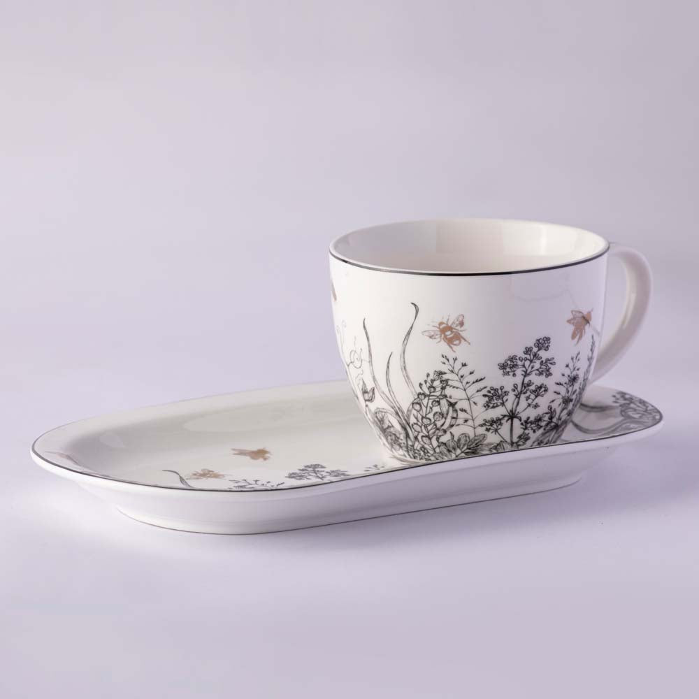 Ashdene Queen Bee Mug & Plate Set 500ml