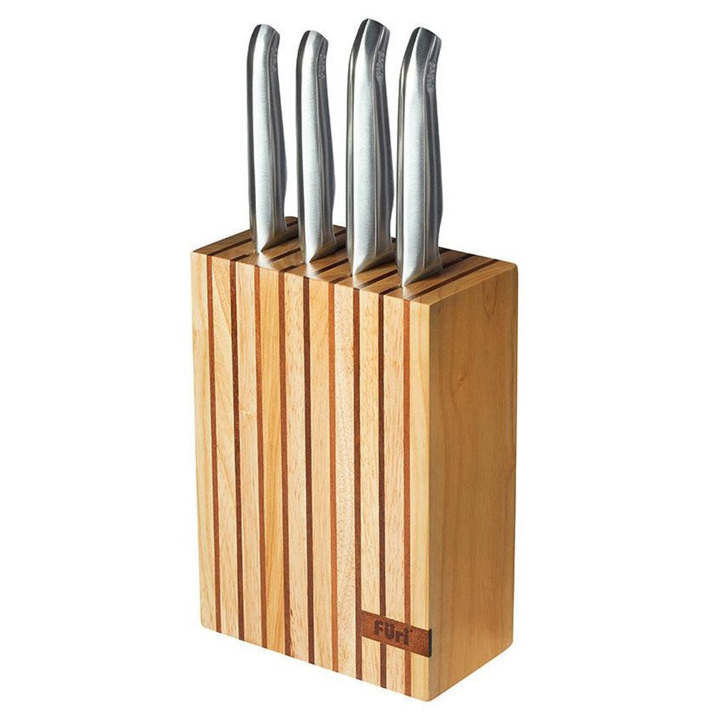 Furi Pro Wooden Knife Block Set 5 Piece