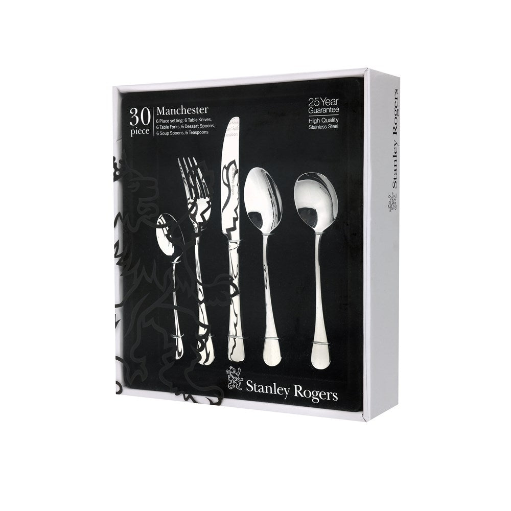 5 Piece Stanley Rogers Manchester Stainless Cutlery Set Fork, Knife & Spoons at Robins Kitchen