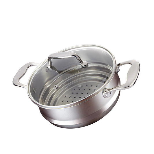 Baccarat iconiX Stainless Steel Universal Steamer Insert with Lid at Robins Kitchen