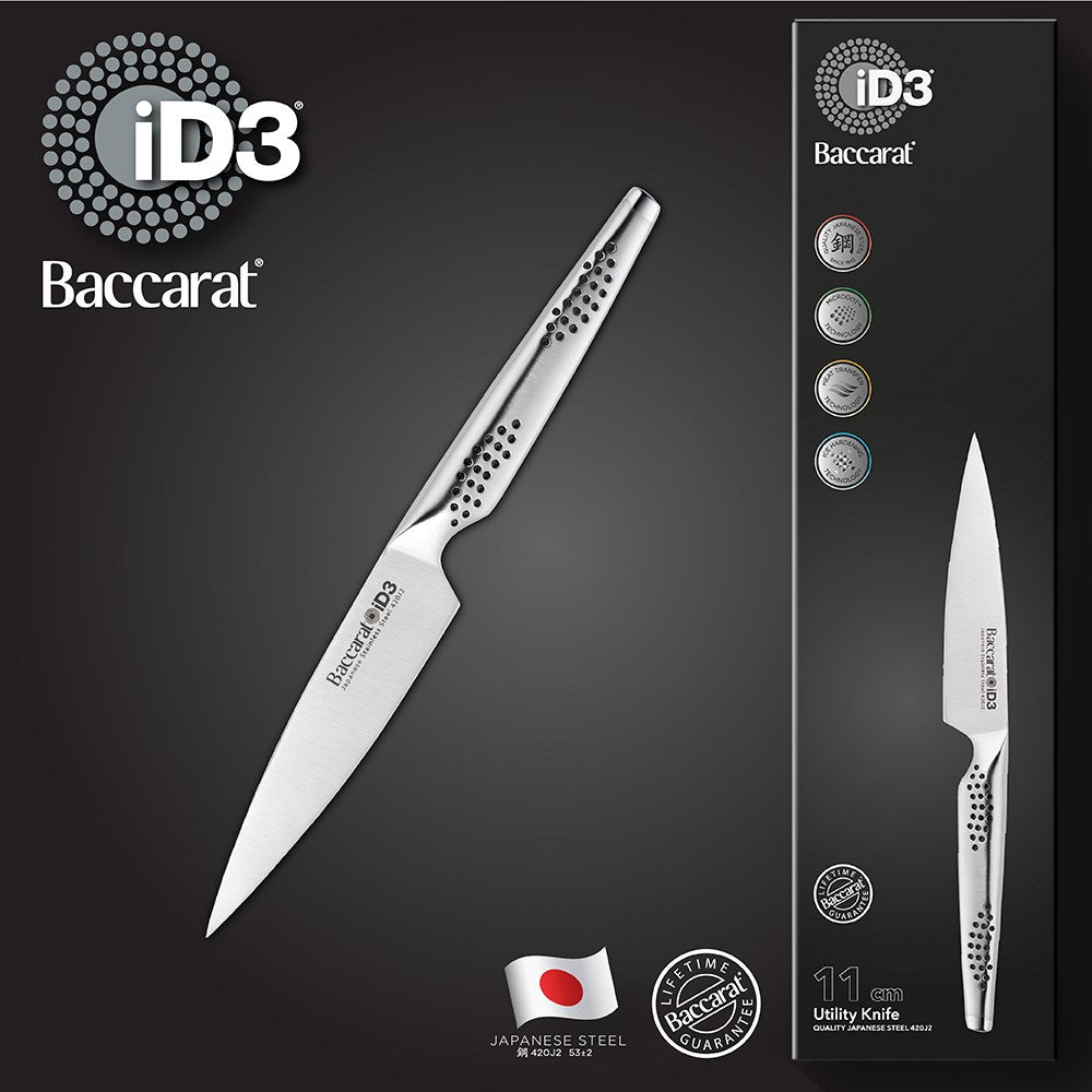 Baccarat ID3 11cm Utility Knife Japanese Stainless Steel Display Box at Robins Kitchen