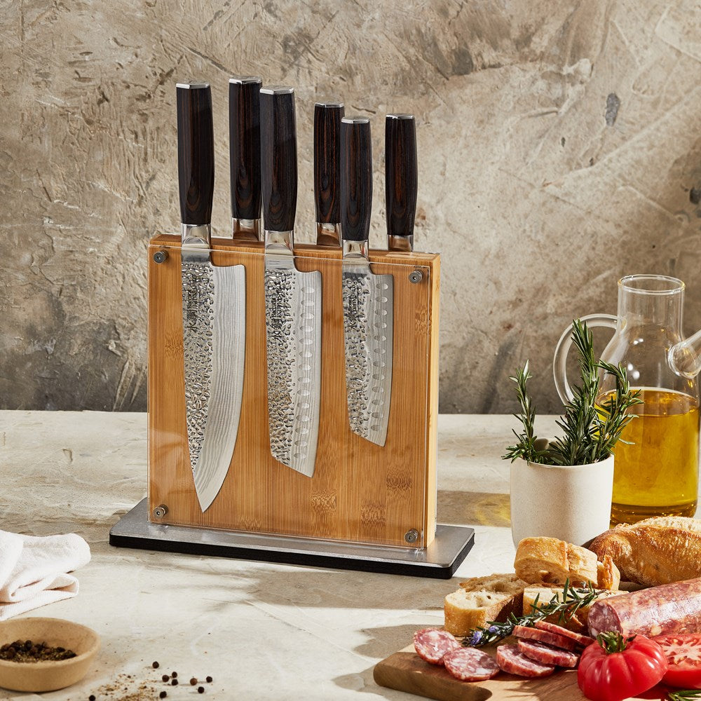 Baccarat Damashiro EMPEROR Shi Knife Block 7 Piece