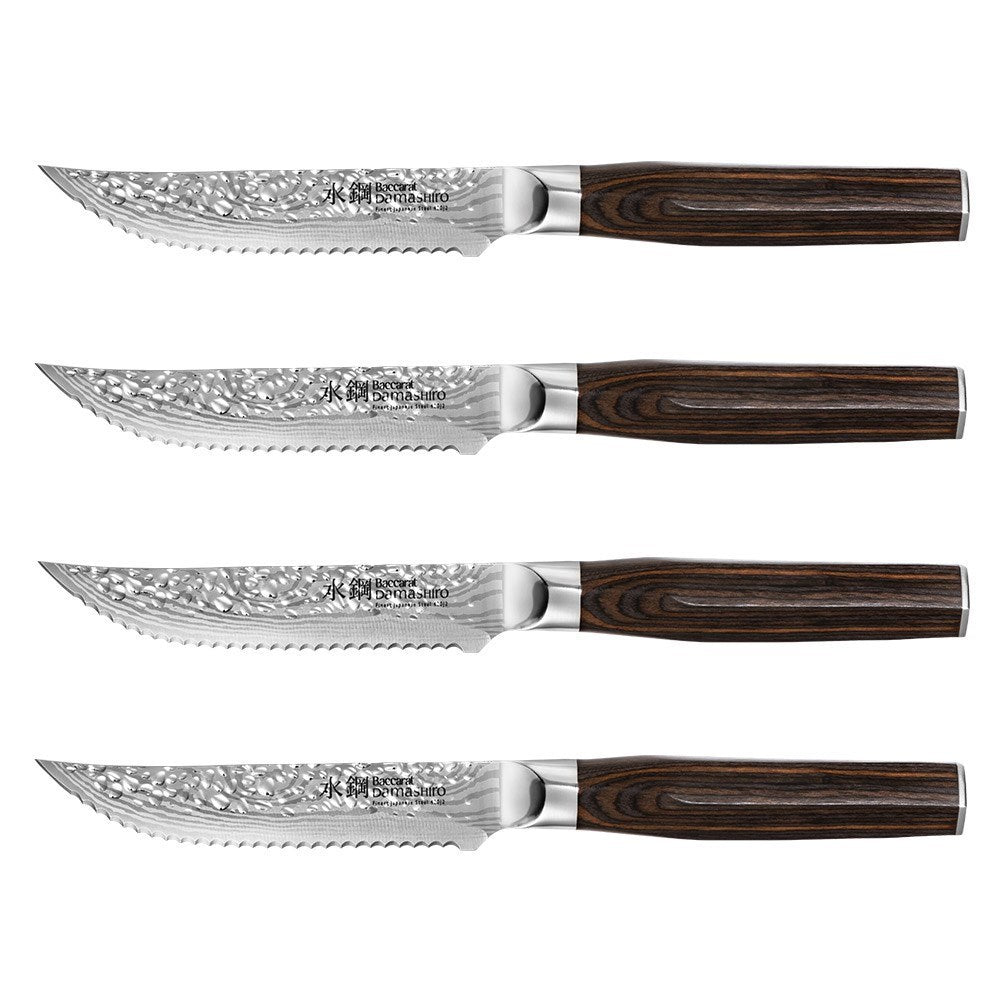 Baccarat Damashiro EMPEROR Japanese Steel 4 Piece Steak Knife Set