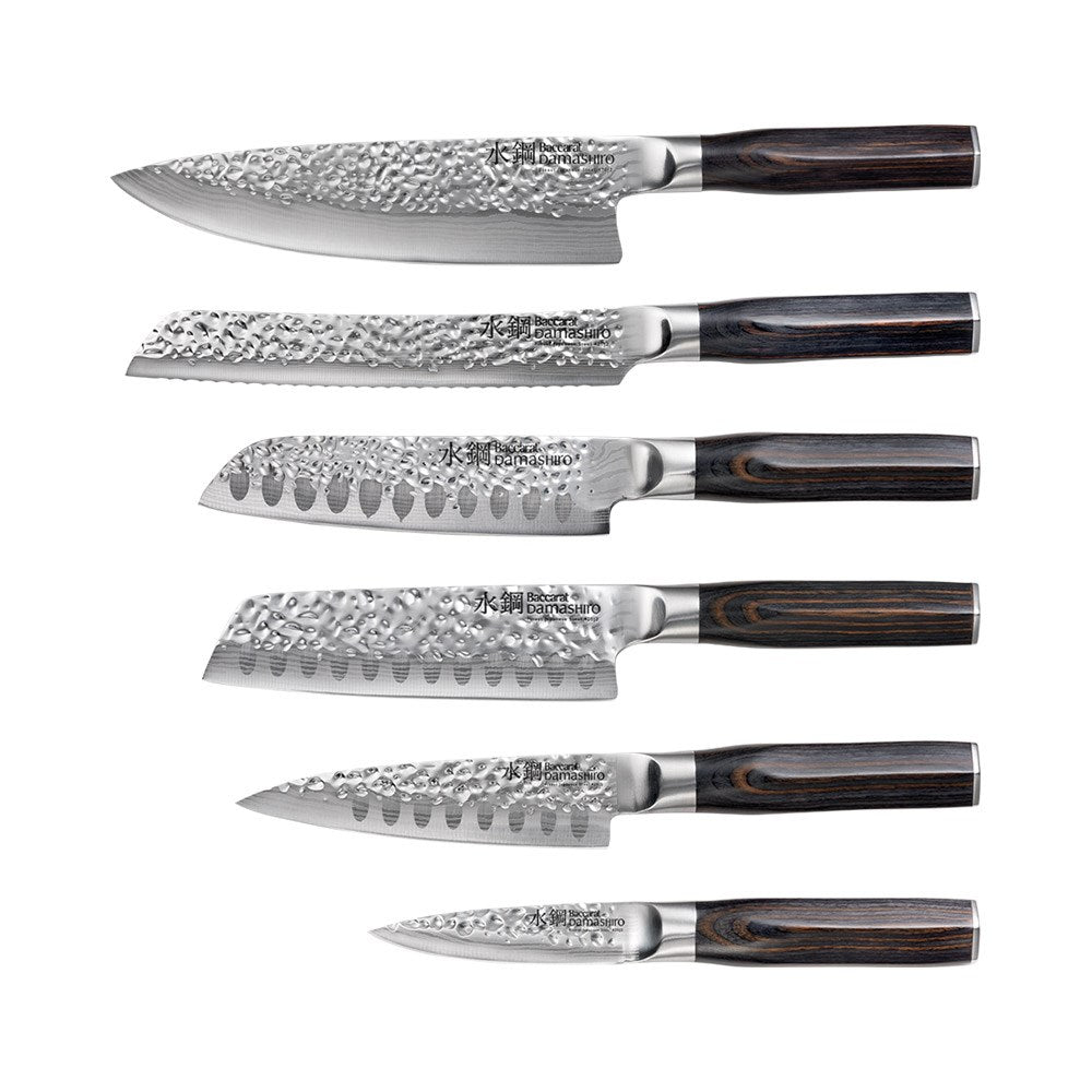 Baccarat Damashiro EMPEROR Mokuzai 7 Piece Knife Block