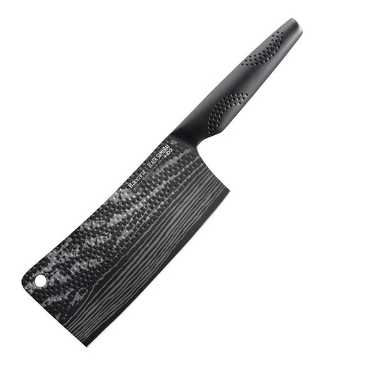 Baccarat ID3 Black Samurai Cleaver Knife 17cm with Mushroom & Noodles at Robins Kitchen