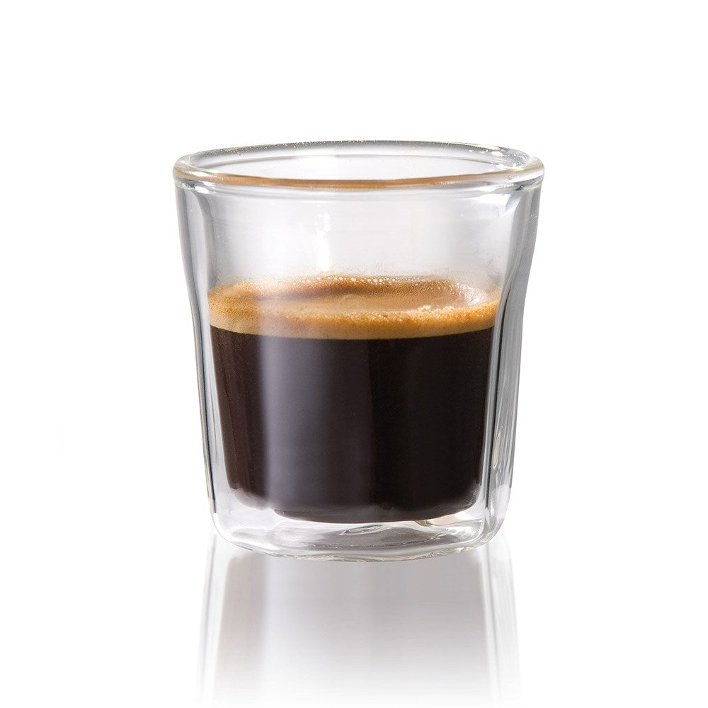 Baccarat Barista Facet Double Wall Espresso Glass 88ml Set of 4 at Robins Kitchen