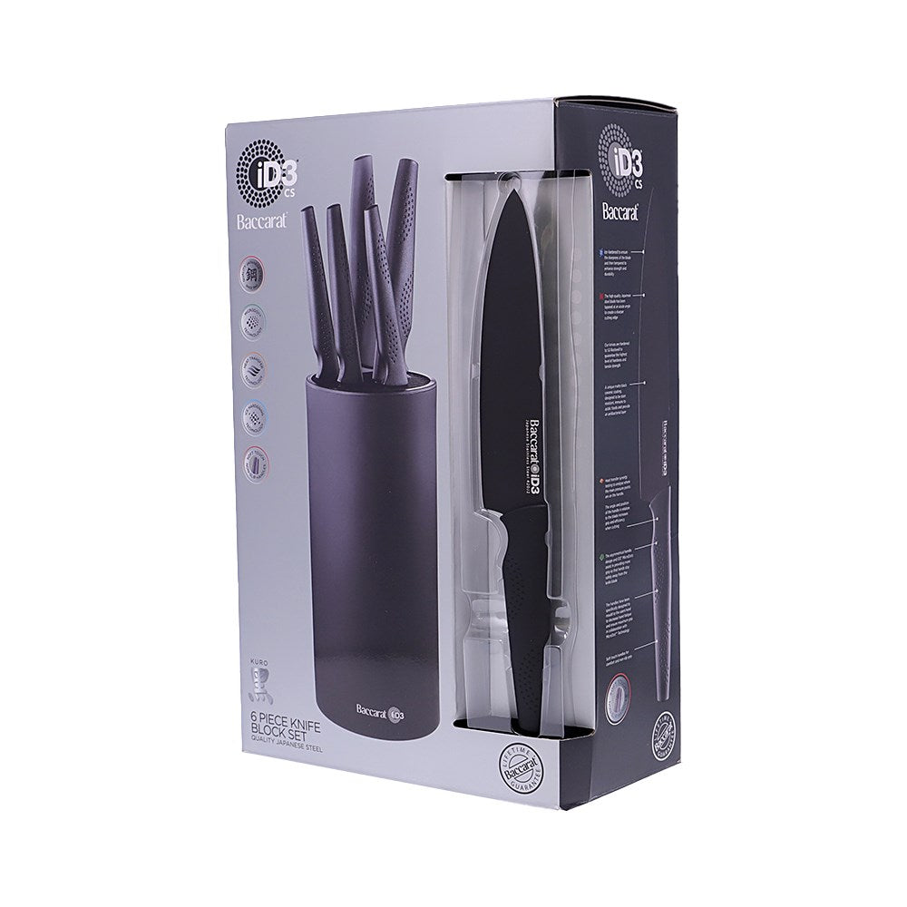 Baccarat iD3 CS Kuro Knife Block 6 Piece