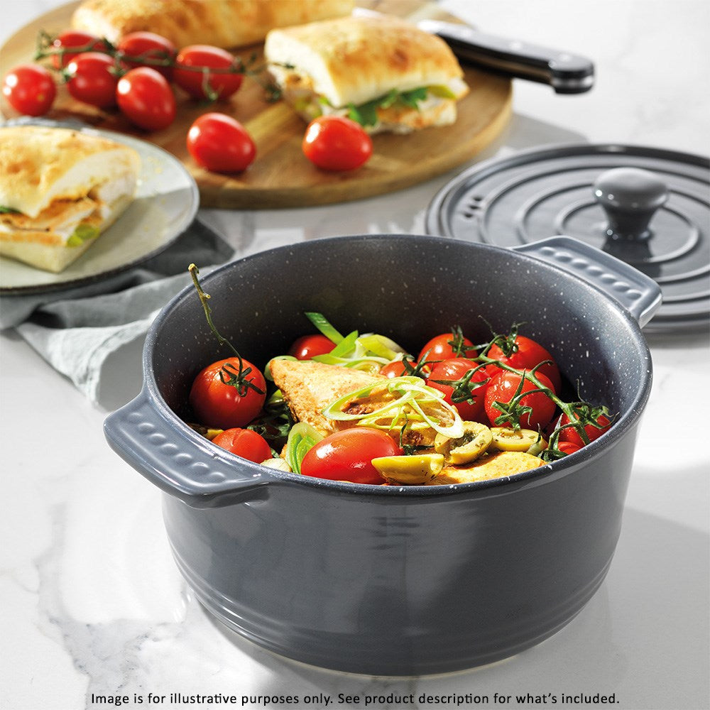 Baccarat STONE Non Stick Round Casserole with Lid 3.5L