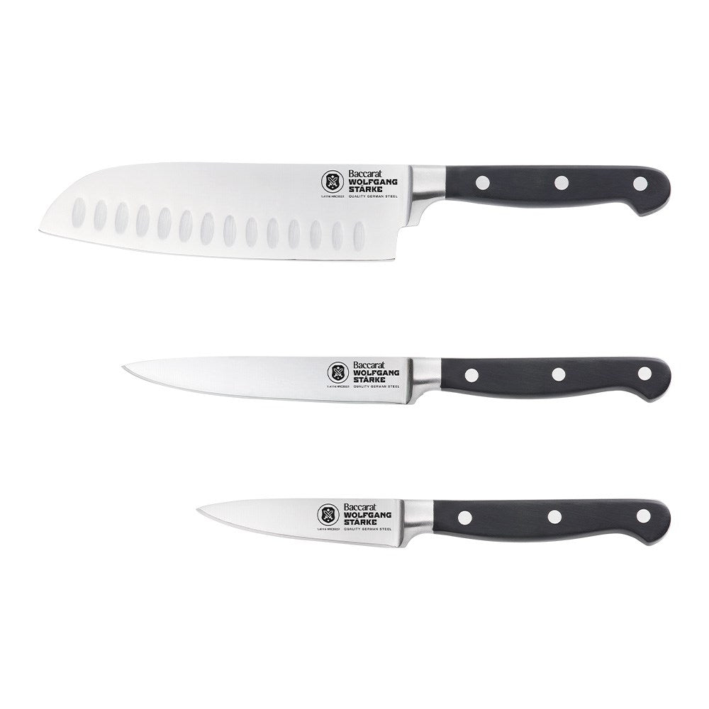 Baccarat WOLFGANG STARKE 3 Piece Stainless Steel Kitchen Knife Starter Set