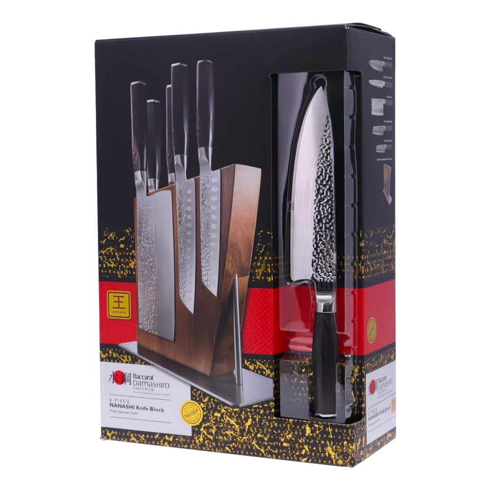 Baccarat Damashiro EMPEROR Nanashi Knife Block 6 Piece