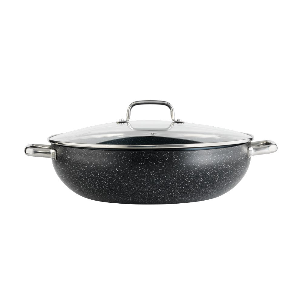 Baccarat Ultimo NonStick Wok with Lid 36cm with Chili, Capsicum & Tomatoes at Robins Kitchen