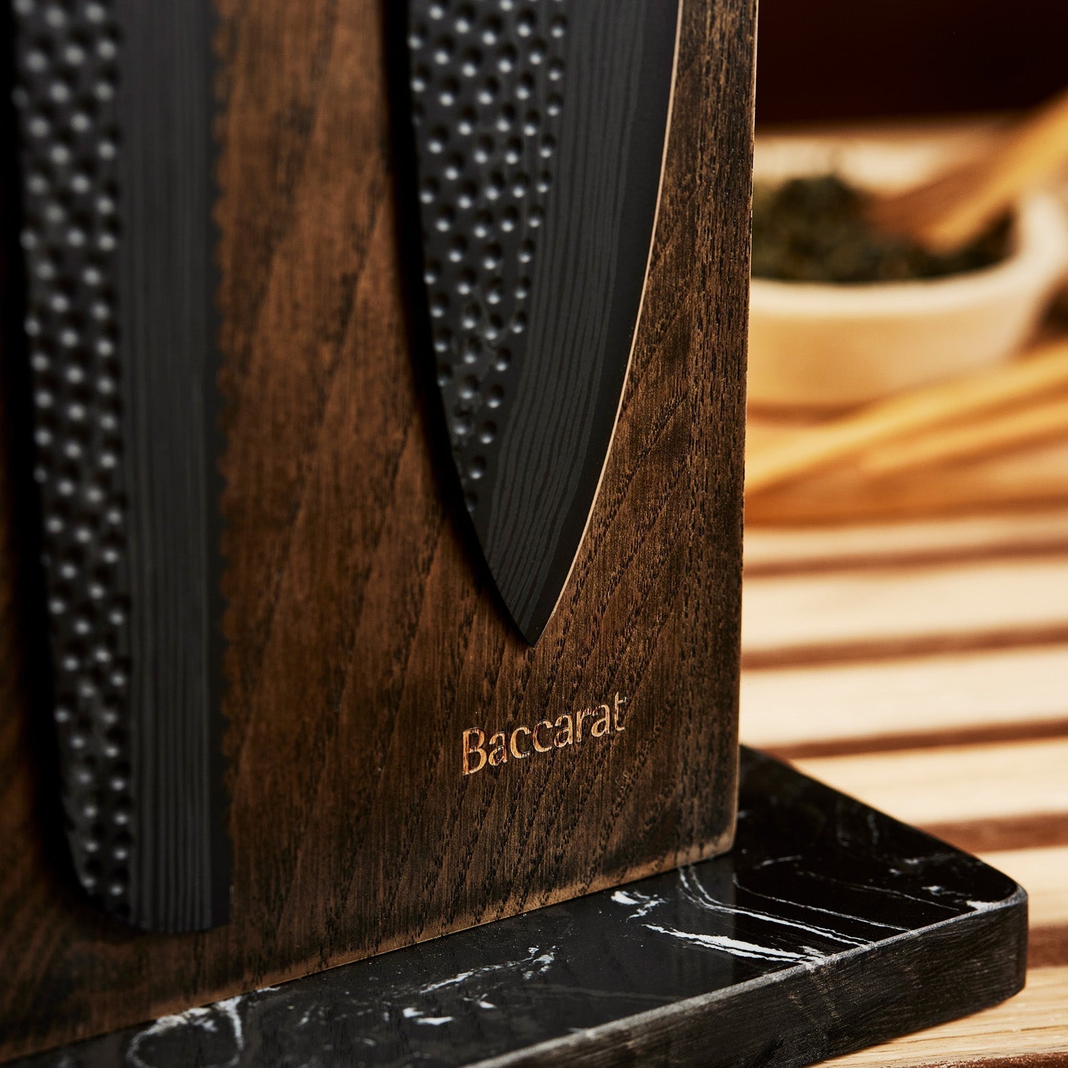 Baccarat ID3 Black Samurai 5-Piece Ona Knife Block Set Out of The Box at Robins Kitchen