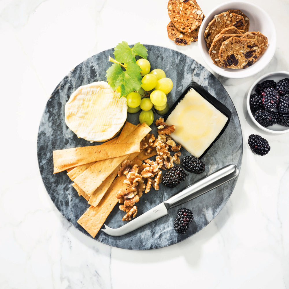 Alex Liddy Slate & Co Grey Marble Board With Knife 30cm Robins Kitchen