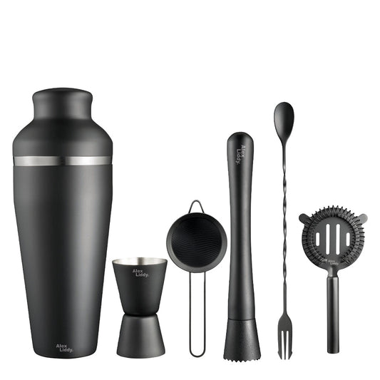 Alex Liddy Slate & Co 6 Piece Cocktail Set Black