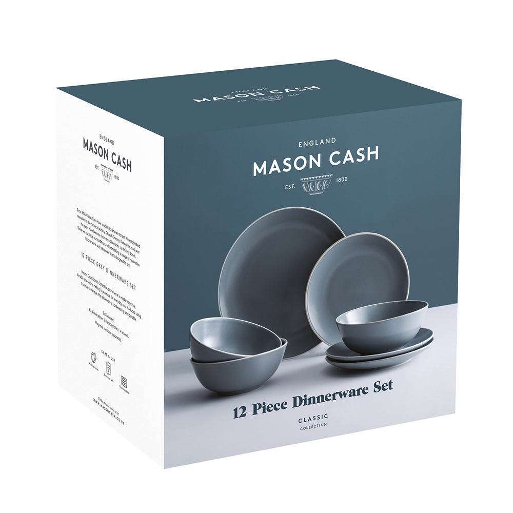 Mason Cash Classic Collection Stoneware 12 Piece Dinner Set