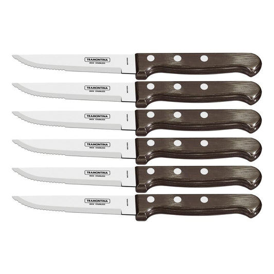 Tramontina Churrasco Gaucho 6 Piece Jumbo Steak Knife Set 12cm