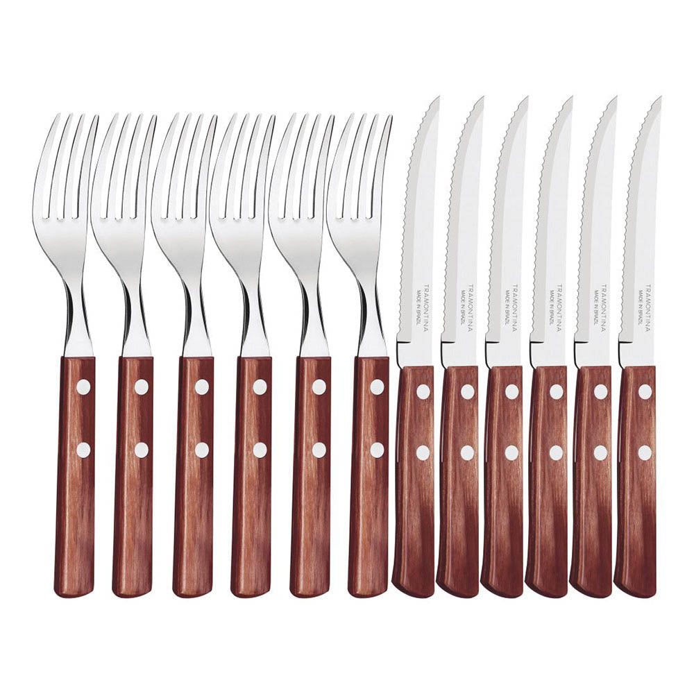 Tramontina Churrasco 12 Piece Fork & Steak Knife Set