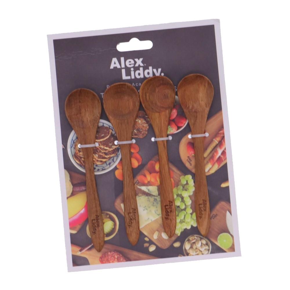 Alex Liddy Acacia Tapas Spoons Set Of 4 in Packaging at Robins Kitchen