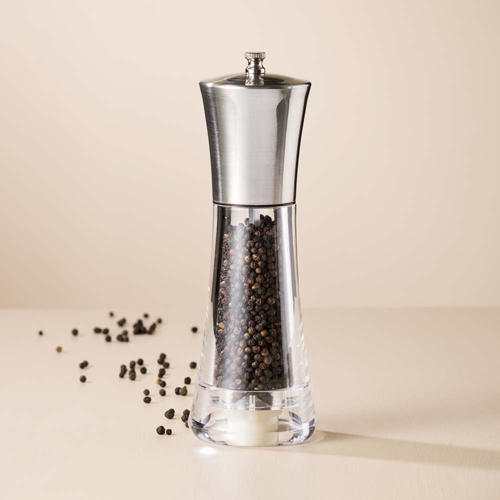 Alex Liddy Advance 21cm Stainless & Glass Pepper Mill at Robins Kitchen